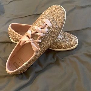 Kate Spade Rose Gold Glitter Keds